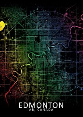 Edmonton Rainbow City Map