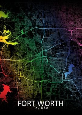 Fort Worth Rainbow CItyMap