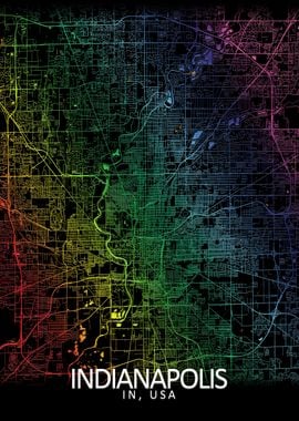 Indianapolis Rainbow Map