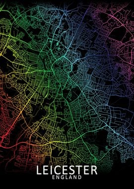 Leicester Rainbow City map