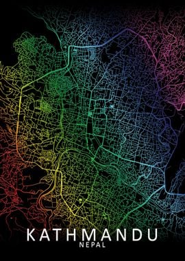 Kathmandu Rainbow City Map