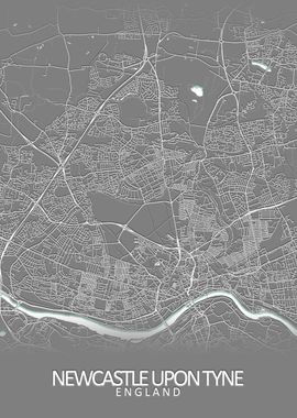 Newcastle Grey City Map