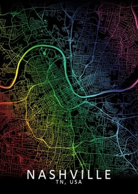 Nashville Rainbow City Map