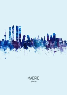 Madrid Spain Skyline