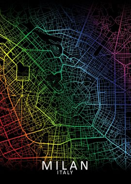  Milan Rainbow City Map