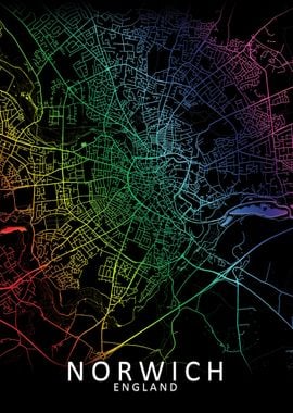 Norwich Rainbow City Map