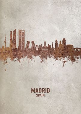 Madrid Spain Skyline