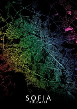 Sofia Rainbow City Map