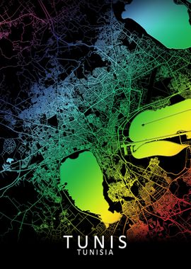  Tunis  Rainbow City Map