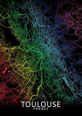 Toulouse  Rainbow City Map