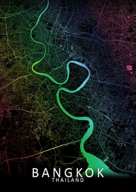 Bangkok Rainbow City Map