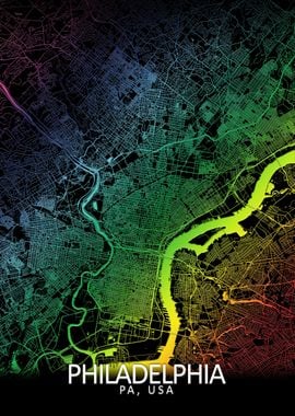 Philadelphia Rainbow Map