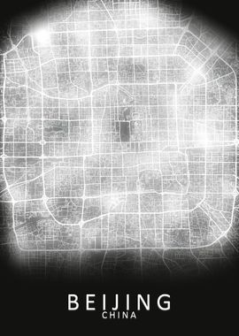 Beijing LED Glow City Map