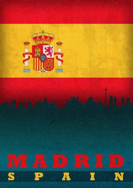 Madrid Spain Skyline