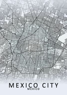 Mexico City White City Map