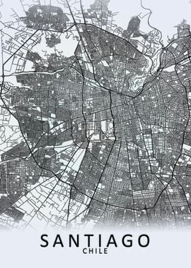 Santiago White City Map