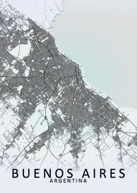 Buenos Aires White CityMap