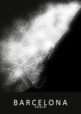 Barcelona LED Glow CityMap