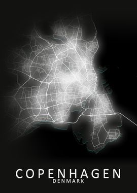 Copenhagen LED Glow Map