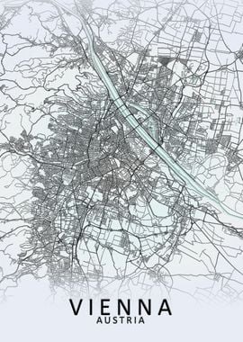 Vienna White City Map