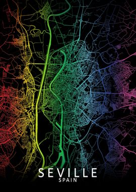 Seville Rainbow City Map