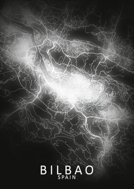 Bilbao LED Glow City Map