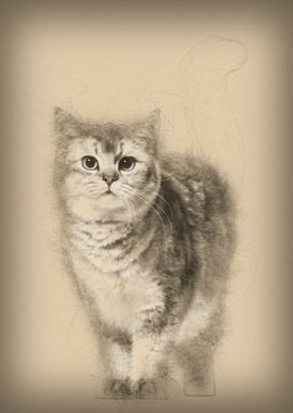 British Shorthair cat agai