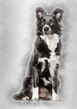 Border Collie dog 1 year o