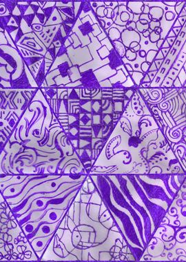 Abstract Purple Figures