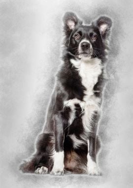 Border Collie dog 1 year o