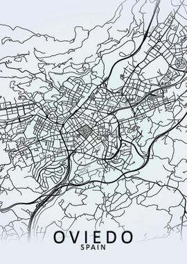 Oviedo White City Map