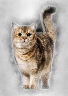 British Shorthair cat agai