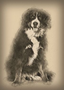 Bernese mountain dog sitti