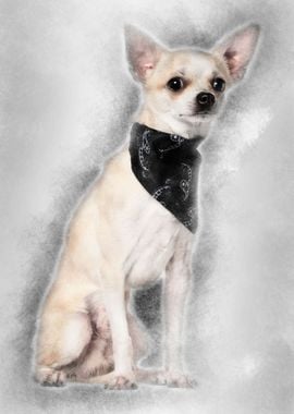 Chihuahua wearing handkerc