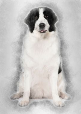 Black and white Landseer d