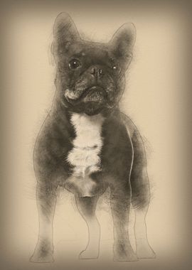 French Bulldog standing ag