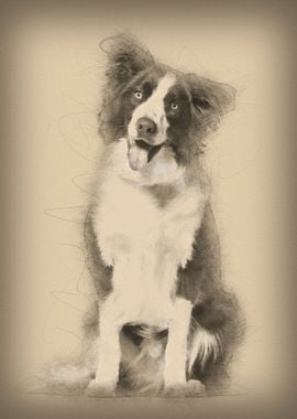 Border Collie dog 1 year o