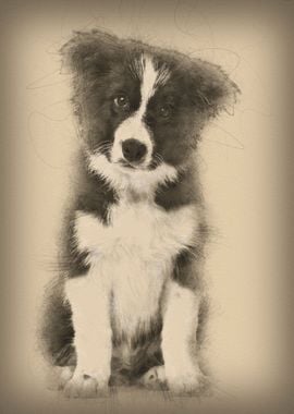 Border Collie puppy 17 wee