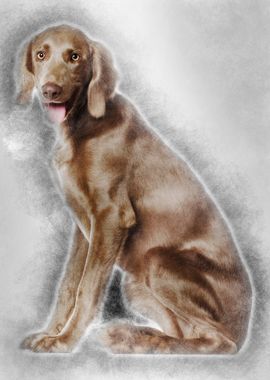 Portrait of Weimaraner 8 m