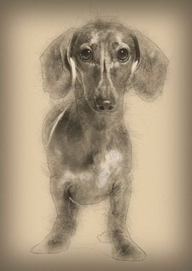 Dachshund dog 25 years ol