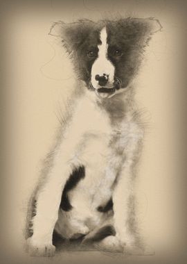 Border Collie dog 4 months