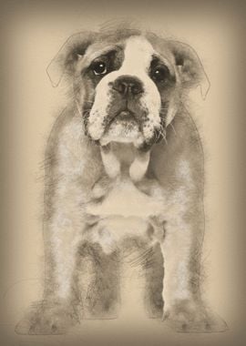 English Bulldog puppy 2 an