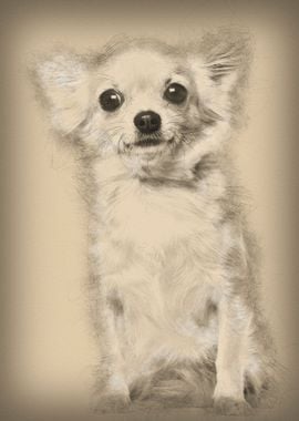 Chihuahua sitting and look