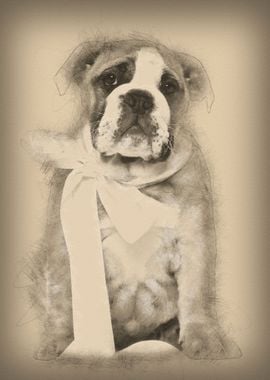 English Bulldog puppy 2 an