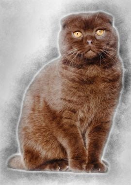 Portrait of Scottish Fold 