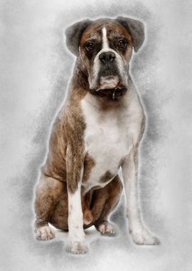 Portrait of Old Boxer 11 y