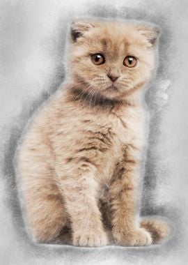 Portrait of Scottish Fold 