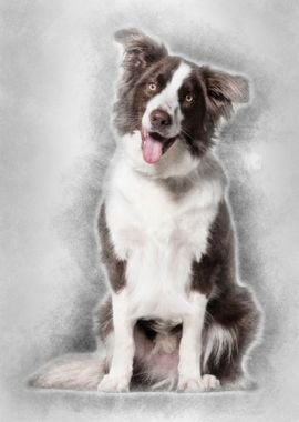 Border Collie dog 1 year o