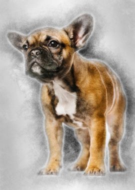 French Bulldog standing ag