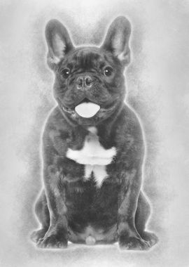 French Bulldog sitting aga